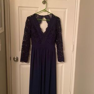 “Awaken my Love - Navy” Lulus wedding guest dress.